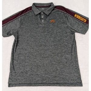 Chiliwear University of Minnesota Polo Shirt Men's XXL Golden Gophers Gray NCAA